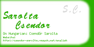 sarolta csendor business card